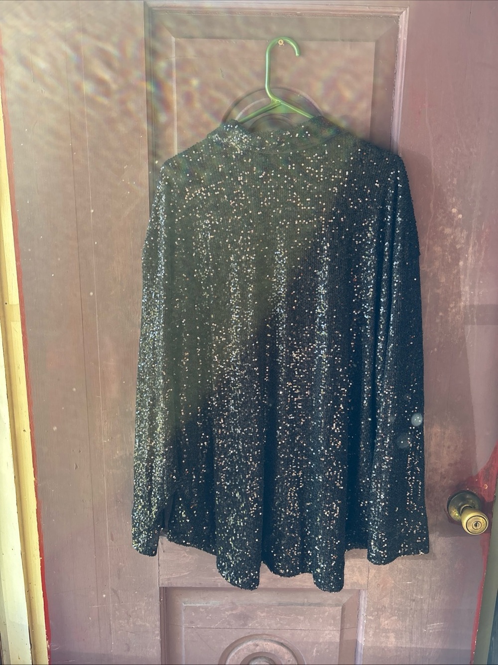 Ruby Rd. Black Sequin Button-Up Jacket - Picture 3 of 3